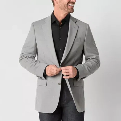 Stafford Hopsack Mens Classic Fit Sport Coat In Gray