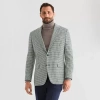 Stafford Houndstooth Mens Classic Fit Sport Coat In Green