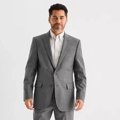 Stafford Houndstooth Mens Classic Fit Suit Jacket In Gray