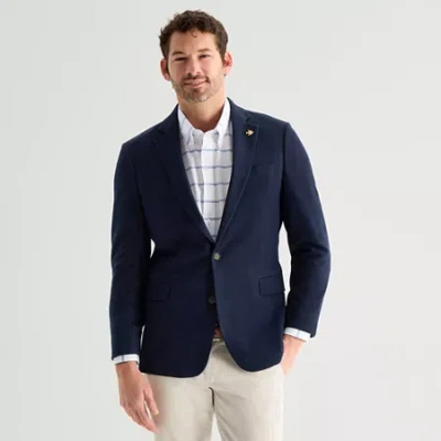 Stafford Knit Mens Classic Fit Sport Coat In Blue