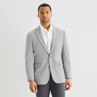 Stafford Knit Mens Classic Fit Sport Coat In Gray