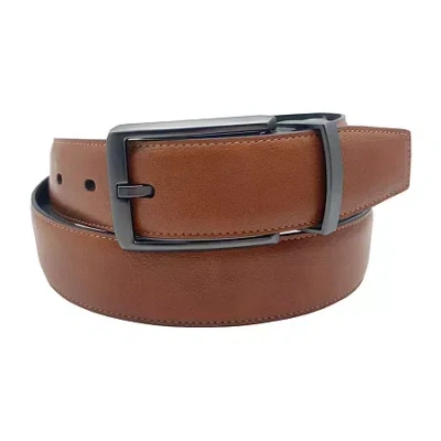 Stafford Leather Reversible Marbled Mens Belt In Brown