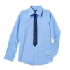 Stafford Little & Big Kid Boys Point Collar Long Sleeve Dress Shirt In Blue