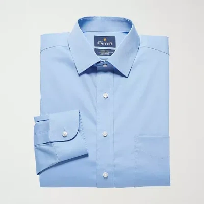 Stafford Magna Ready Mens Regular Fit Easy-on + Easy-off Sensory Friendly Adaptive Stretch Fabric Wrinkle Fre In Blue