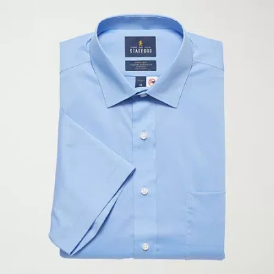 Stafford Magna Ready Mens Regular Fit Easy-on + Easy-off Sensory Friendly Adaptive Stretch Fabric Wrinkle Fre In Blue