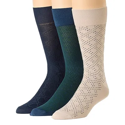 Stafford Mens 3-pc. Crew Socks In Brown