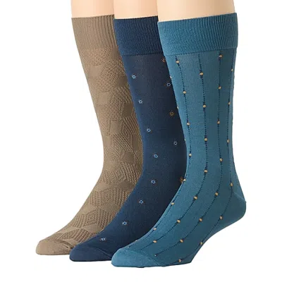 Stafford Mens 3-pc. Crew Socks In Green