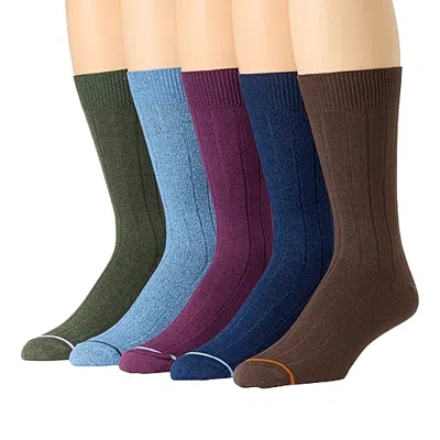 Stafford Mens 5-pc. Crew Socks In Brown
