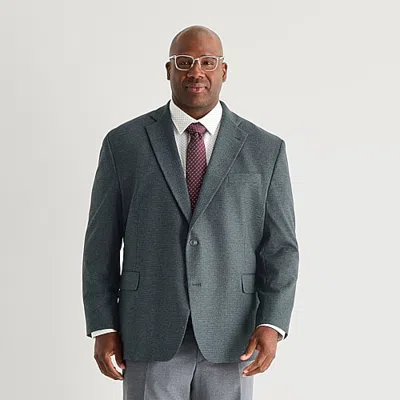 Stafford Mens Big And Tall Checked Classic Fit Sport Coat In Green