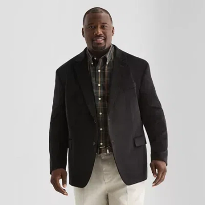 Stafford Mens Big And Tall Stretch Fabric Classic Fit Corduroy Sport Coat In Black