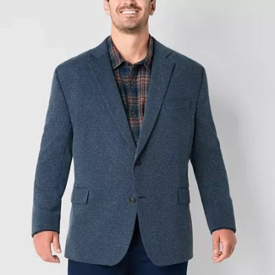 Stafford Mens Big And Tall Stretch Fabric Regular Fit Sport Coat In Blue