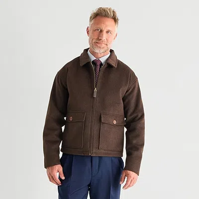 Stafford Mens Midweight Work Jacket In Brown