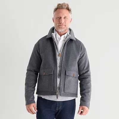 Stafford Mens Midweight Work Jacket In Gray