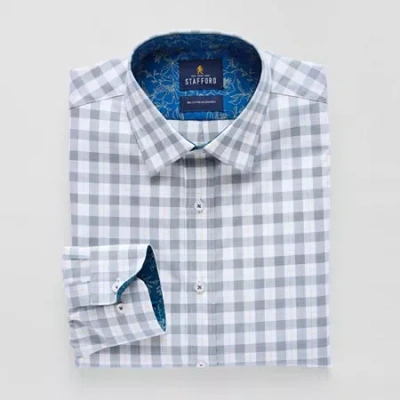 Stafford Mens Regular Fit Long Sleeve Dress Shirt In Gray