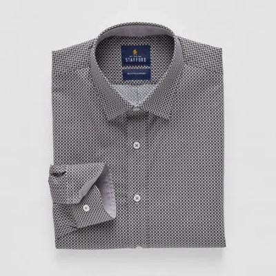 Stafford Mens Regular Fit Long Sleeve Dress Shirt In Gray