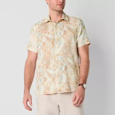 Stafford Mens Short Sleeve Regular Fit Button-down Shirt In Multi
