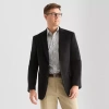 Stafford Mens Stretch Fabric Classic Fit Corduroy Sport Coat In Black
