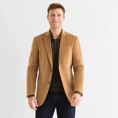 Stafford Mens Stretch Fabric Classic Fit Corduroy Sport Coat In Neutral