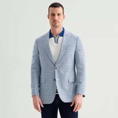 Stafford Mens Tonal Classic Fit Sport Coat In Blue