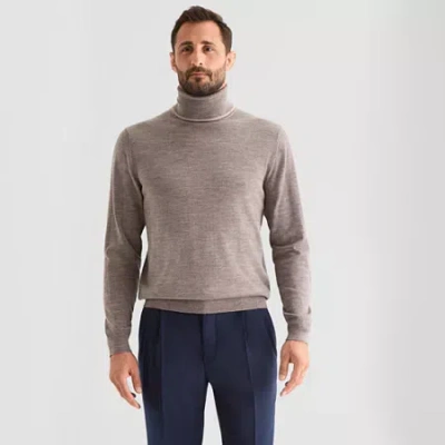 Stafford Mens Turtleneck Long Sleeve Pullover Sweater In Multi