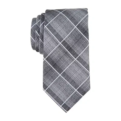 Stafford Plaid Tie In Gray
