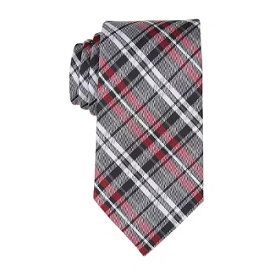 Stafford Plaid Tie In Black