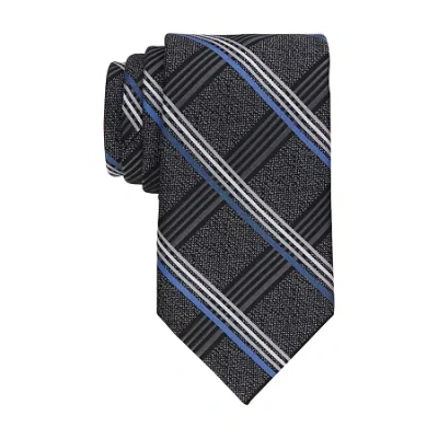 Stafford Plaid Tie In Black