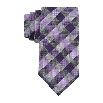Stafford Plaid Tie In Purple