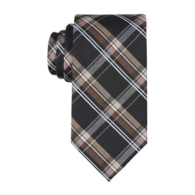 Stafford Premium University Plaid Tie In Black