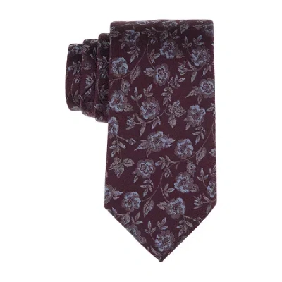 Stafford Rennie Floral Tie In Brown