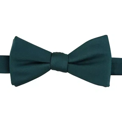 Stafford Sateen Solid Pre-tied Bow Tie In Green