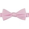 Stafford Sateen Solid Pre-tied Bow Tie In Pink