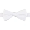 Stafford Sateen Solid Pre-tied Bow Tie In White