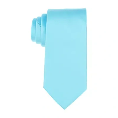 Stafford Sateen Solid Tie In Blue