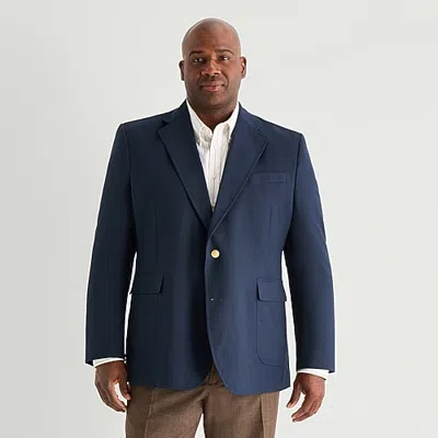 Stafford Signature Hopsack Mens Classic Fit Big And Tall Blazer In Blue