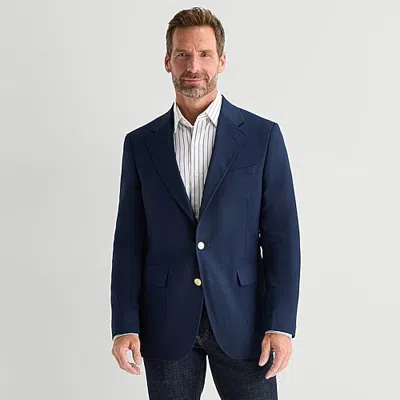 Stafford Signature Hopsack Mens Classic Fit Blazer In Blue