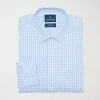 Stafford Smart Tech Mens Regular Fit Stretch Fabric Wrinkle Free Long Sleeve Dress Shirt In Blue