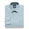 Stafford Smart Tech Mens Regular Fit Stretch Fabric Wrinkle Free Long Sleeve Dress Shirt In Blue