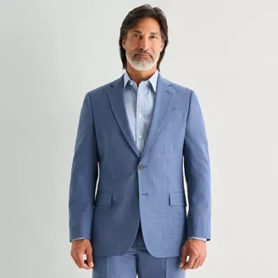 Stafford Smart Tech Mens Stretch Fabric Classic Fit Suit Jacket In Blue