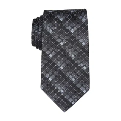 Stafford Stewart Geo Geometric Tie In Black