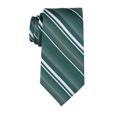 Stafford Striped Tie In Green