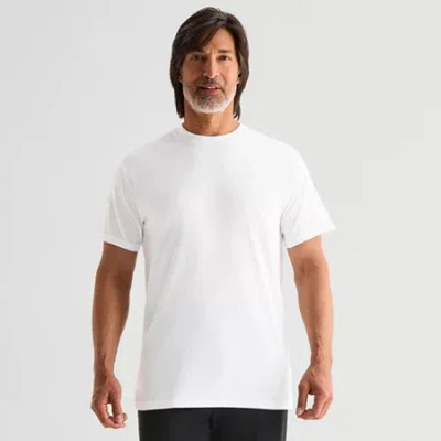 Stafford Super Soft Cotton Mens 3 Pack Short Sleeve Crew Neck T-shirt In Blue