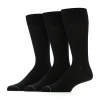 Stafford Super Soft Lux Mens 3 Pair Big And Tall Crew Socks In Black
