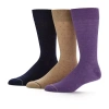 Stafford Super Soft Lux Mens 3 Pair Crew Socks In Purple