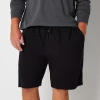 Stafford Super Soft Mens Big And Tall Pajama Shorts In Black