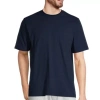 Stafford Super Soft Mens Crew Neck Short Sleeve Pajama Top In Blue