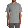 Stafford Super Soft Mens Crew Neck Short Sleeve Pajama Top In Gray