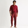 Stafford Super Soft Mens Pajama Pants In Red