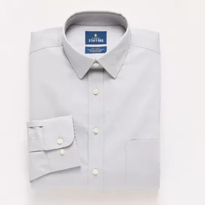 Stafford Sweat Repel Advanced Performance Mens Regular Fit Long Sleeve Dress Shirt In Blue