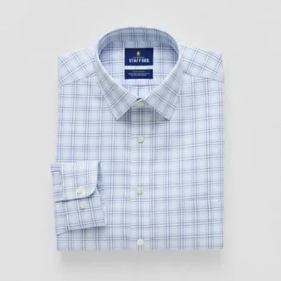 Stafford Sweat Repel Advanced Performance Mens Regular Fit Long Sleeve Dress Shirt In White